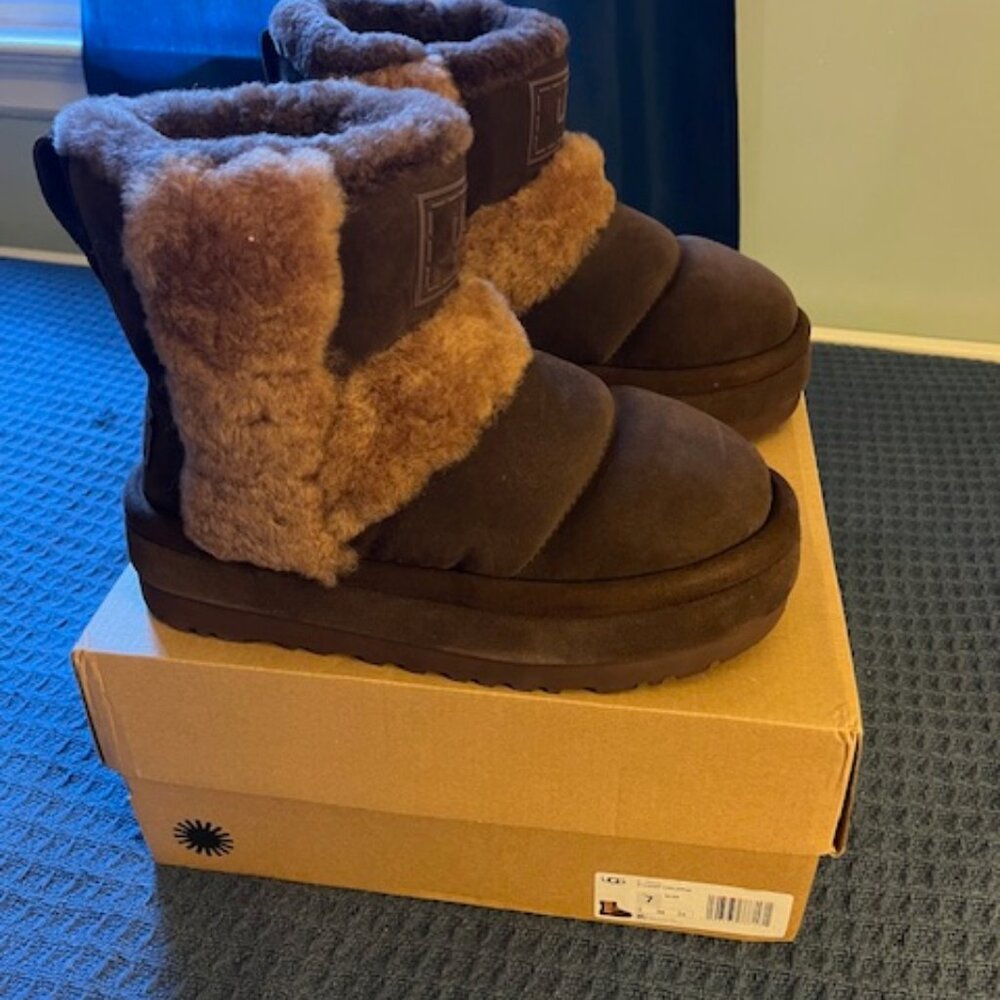 UGG Chillapeak Platform Boots | Women’s Size 7 | Chestnut | New in Box - Picture 6 of 8